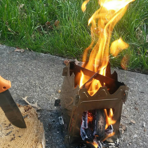Fogão a Lenha Portátil Quadrado Montevie