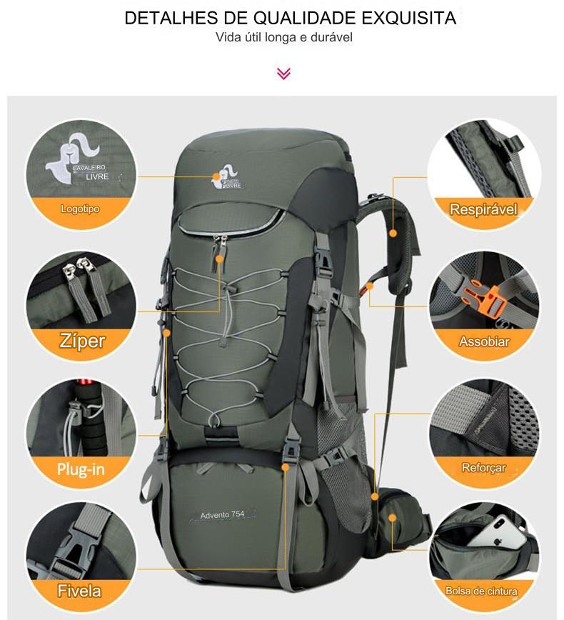 Mochila Cargueira Trekking All Montevie 75L