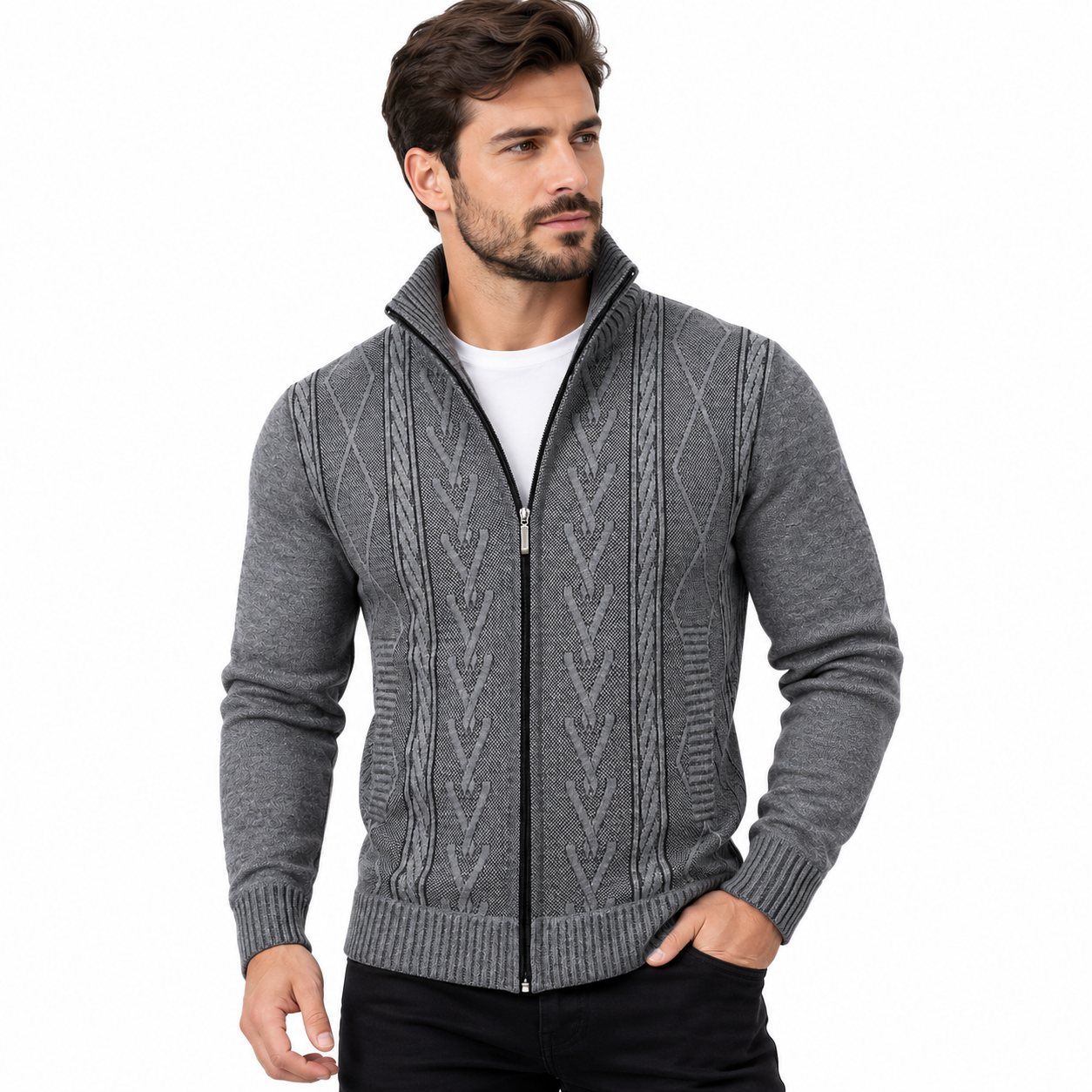 Casaco de Malha Cashmere Masculino Montevie