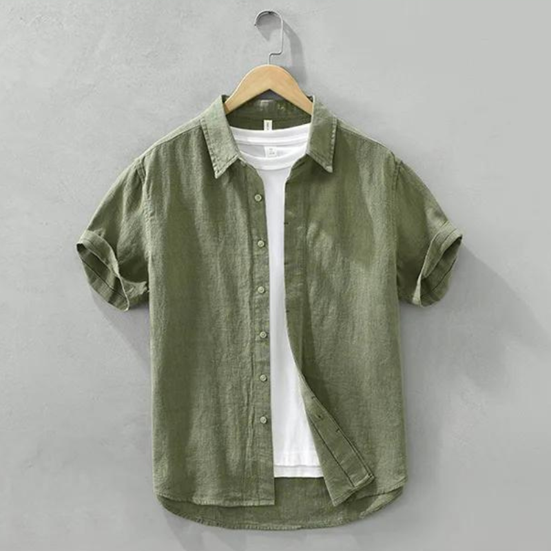 Camisa de Linho Masculina Old Money Itália