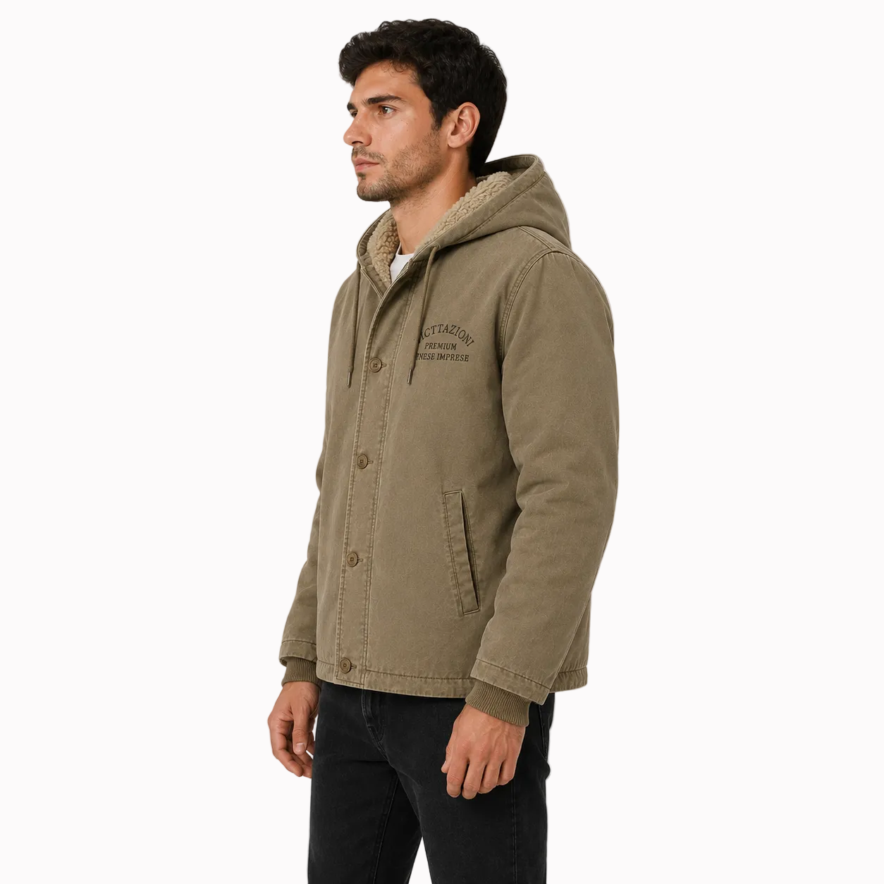 Jaqueta Bomber Masculina de Lã Montevie