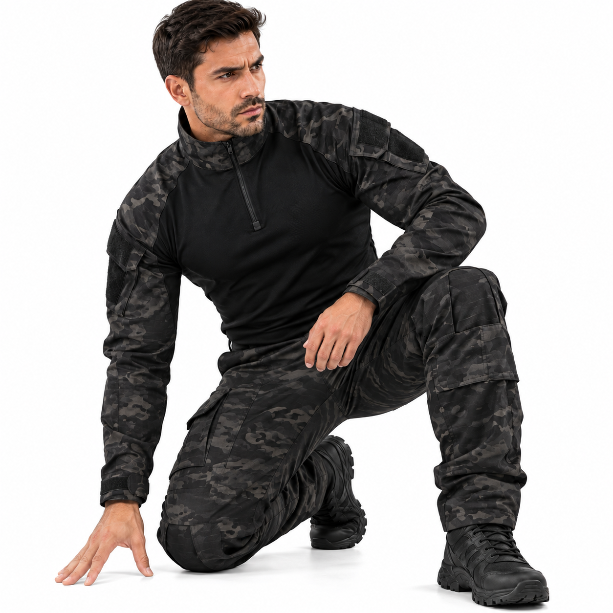 Uniforme Tático Camuflado Camisa e Calça Montevie