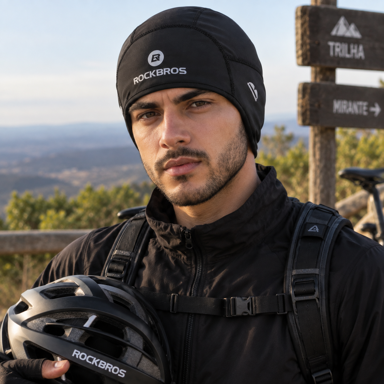Touca de Ciclismo Térmica Corta-Vento Montevie