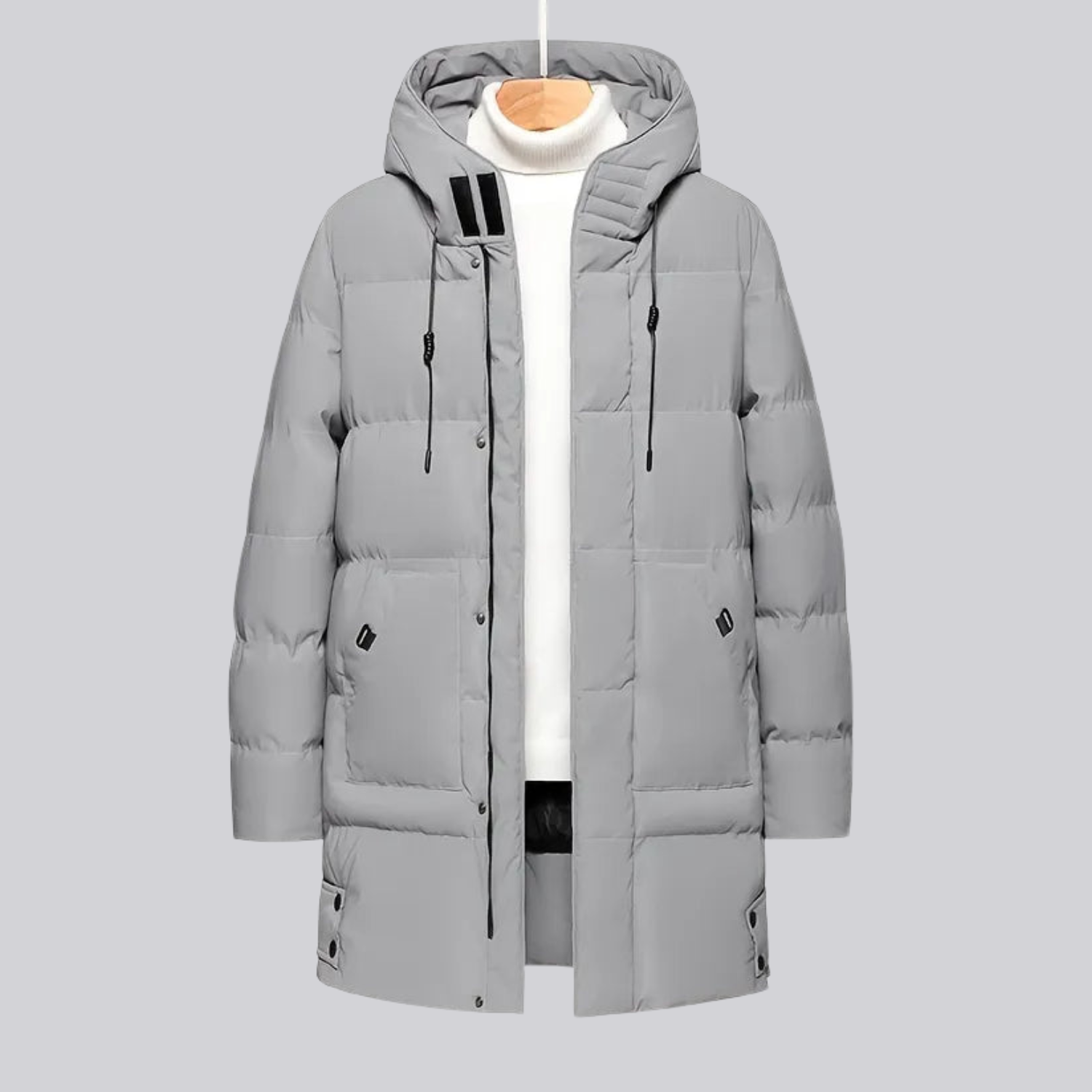 Jaqueta Masculina Puffer Longa Plus Size Montevie