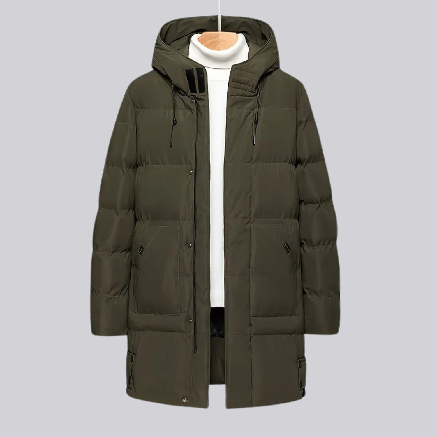 Jaqueta Masculina Puffer Longa Plus Size Montevie