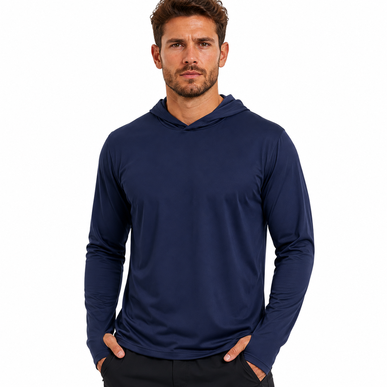 Blusa Masculina Térmica Anti-UV com Capuz Montevie