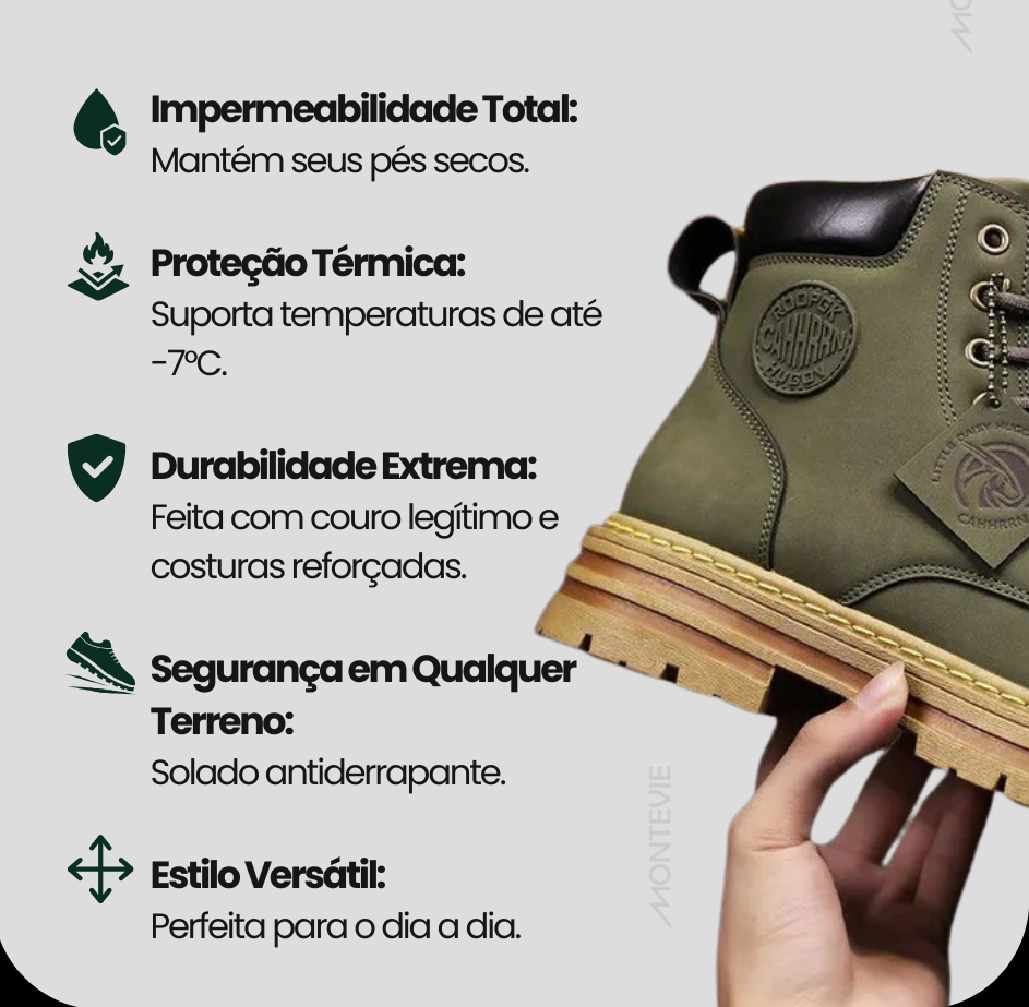 Bota Masculina Impermeável High Montevie