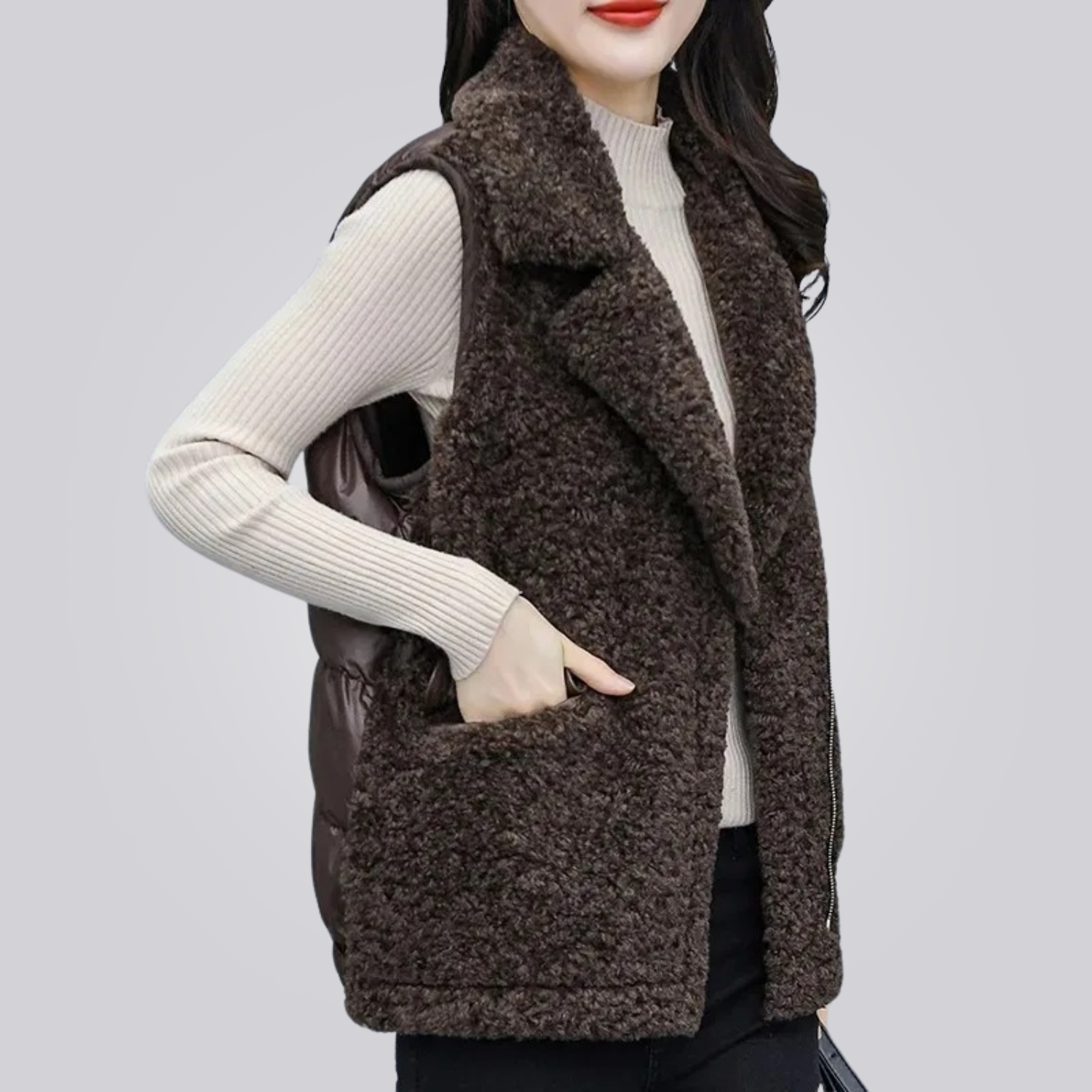 Colete Feminino Puffer em Lã Montevie