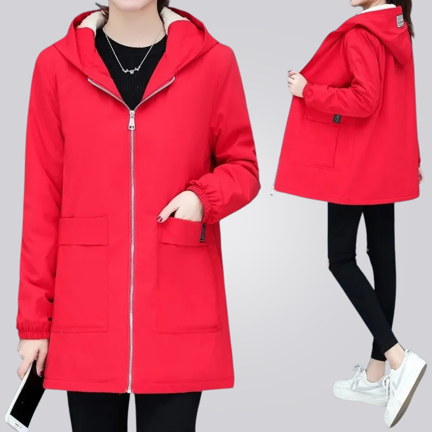 Jaqueta Feminina Forrada em Lã Montevie