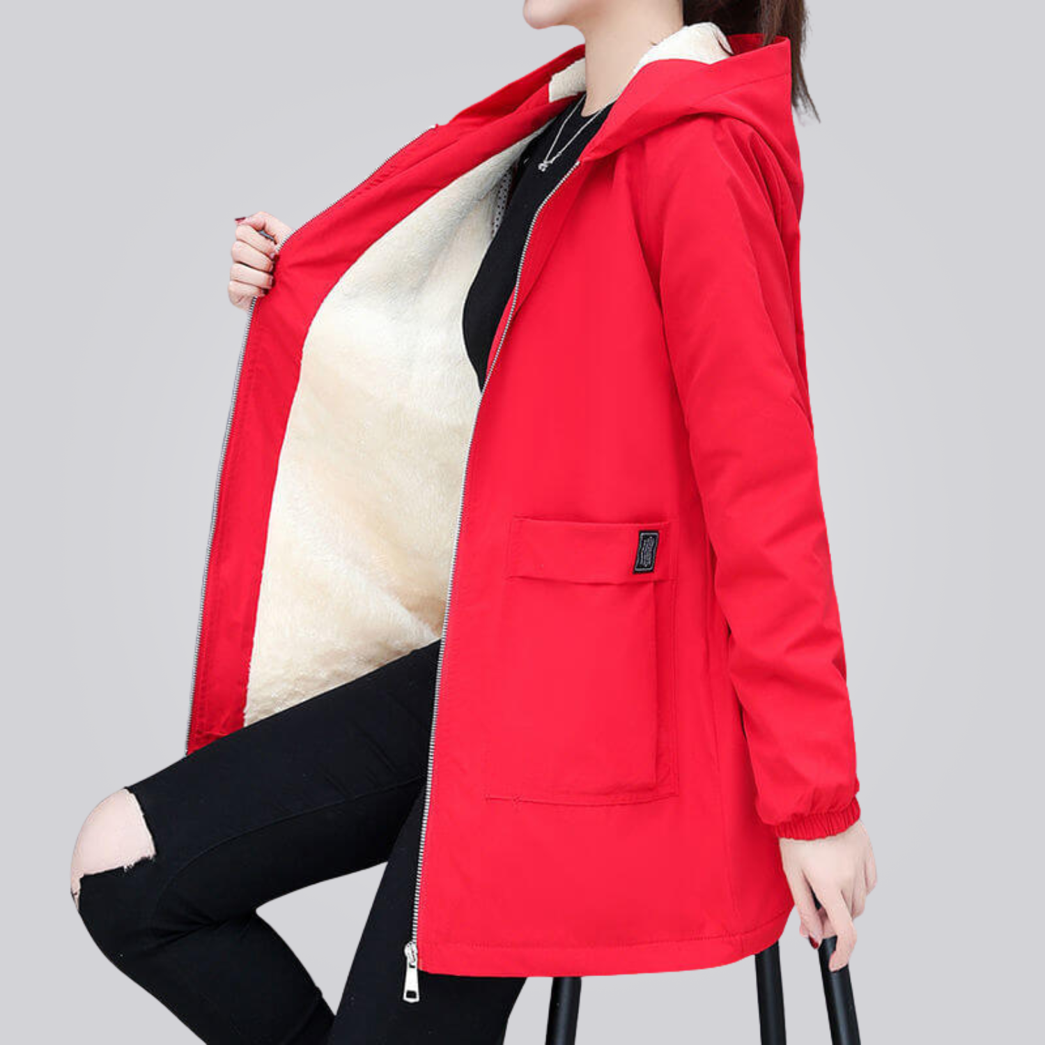 Jaqueta Feminina Forrada em Lã Montevie