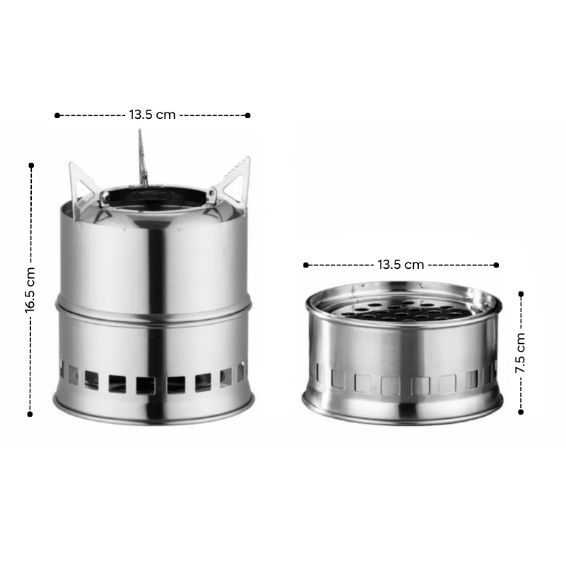 Fogão a Lenha Portátil Camping Montevie