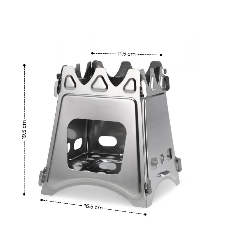 Fogão a Lenha Portátil Quadrado Montevie