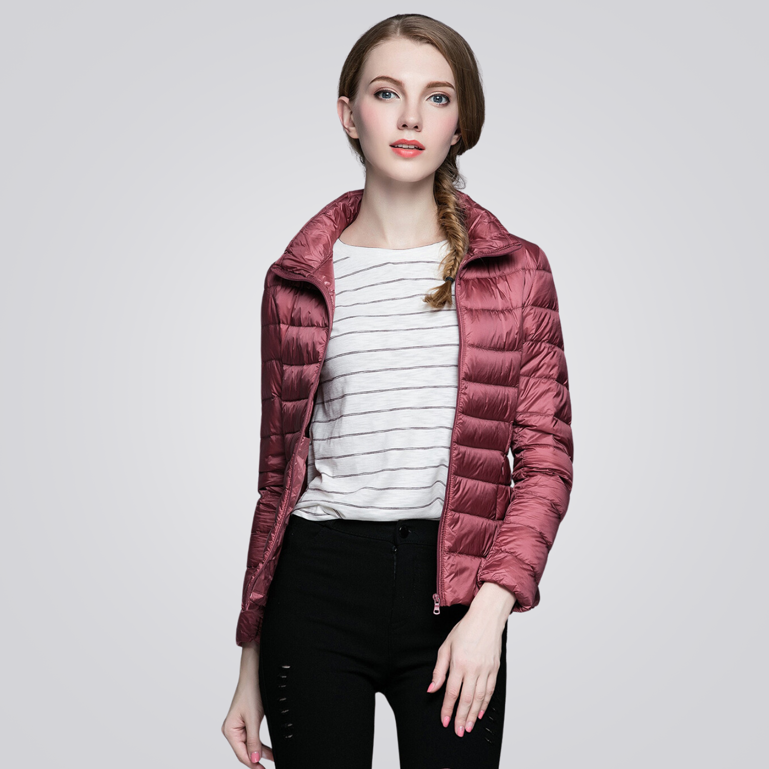 Jaqueta Puffer Feminina Pluma Montevie