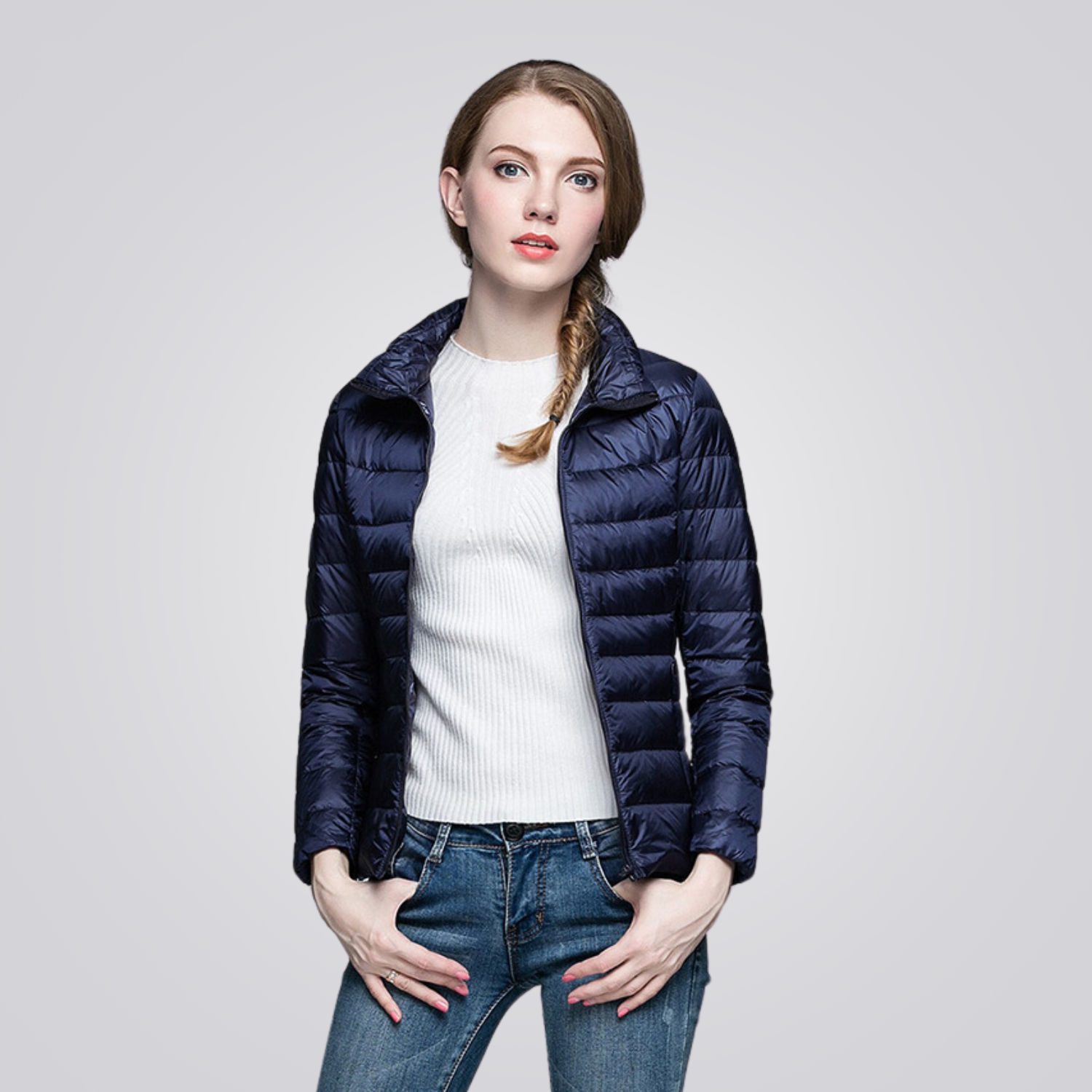 Jaqueta Puffer Feminina Pluma Montevie