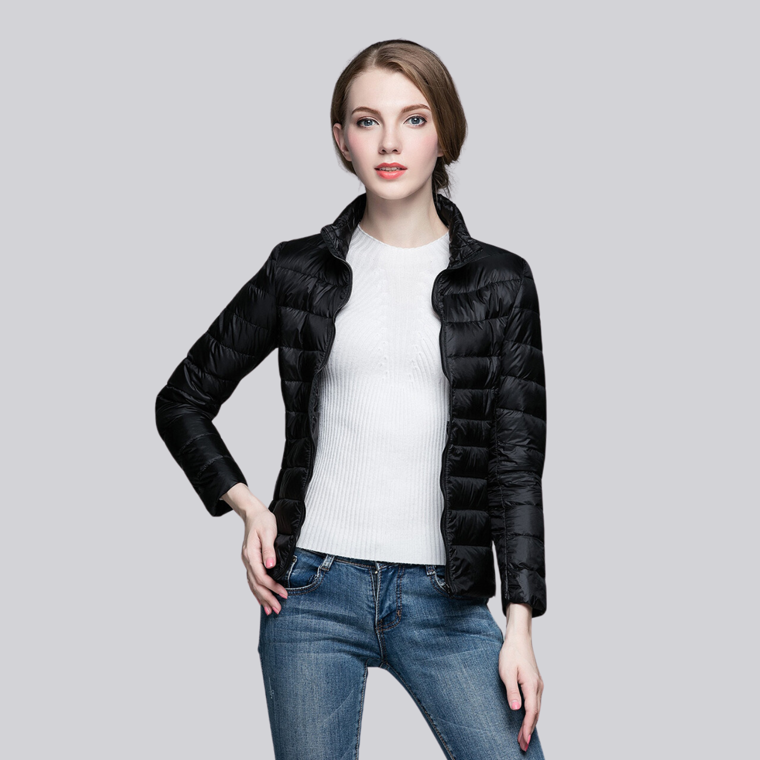 Jaqueta Puffer Feminina Pluma Montevie