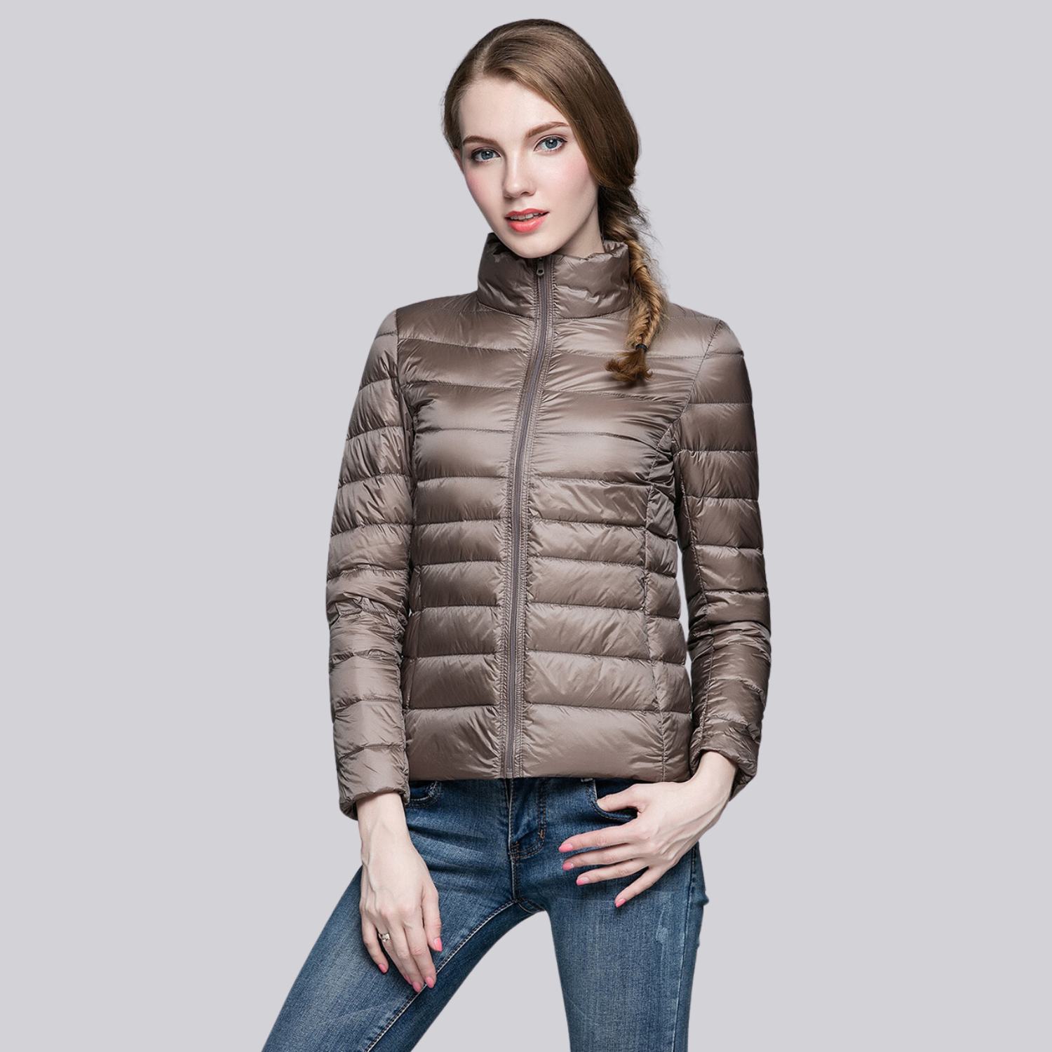 Jaqueta Puffer Feminina Pluma Montevie