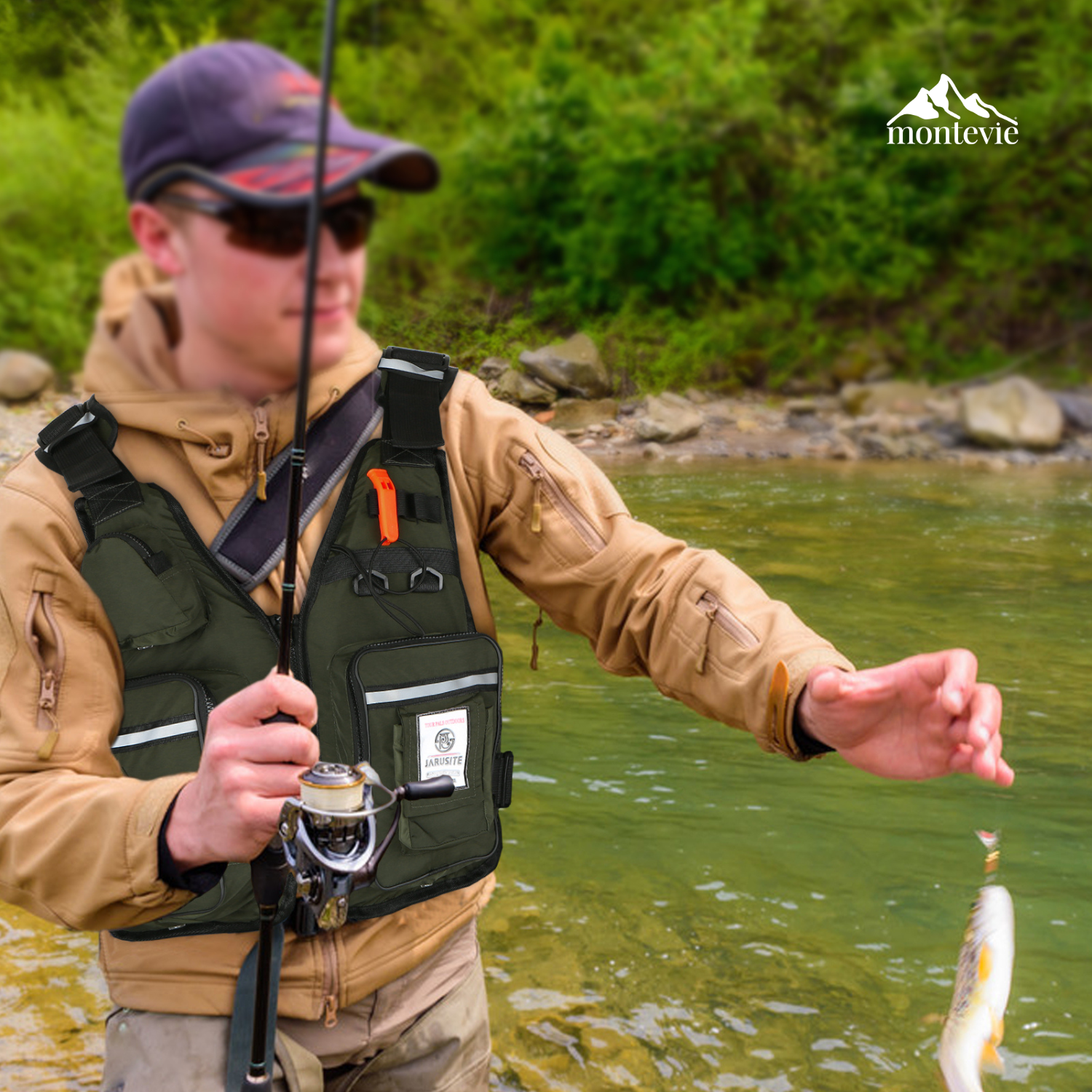 Colete de Pesca Marítima Flutuante Montevie