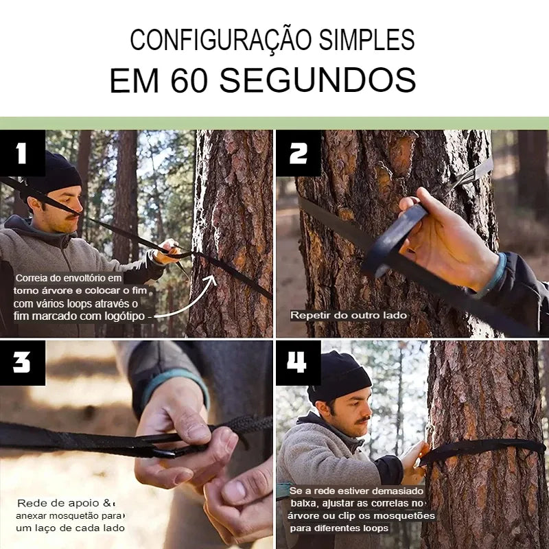 Rede de Camping Portátil com Cinta e Mosquetão Montevie