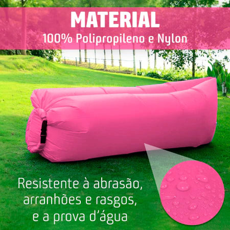 Sofá Inflável Portátil com Bolsa – Ideal para Praia, Camping e Piscina