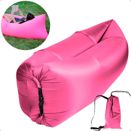 Sofá Inflável Portátil com Bolsa – Ideal para Praia, Camping e Piscina