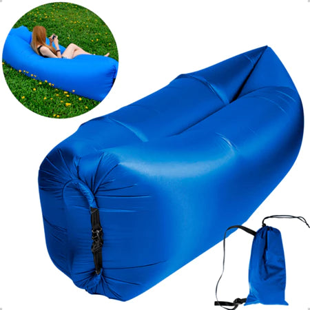 Sofá Inflável Portátil com Bolsa – Ideal para Praia, Camping e Piscina