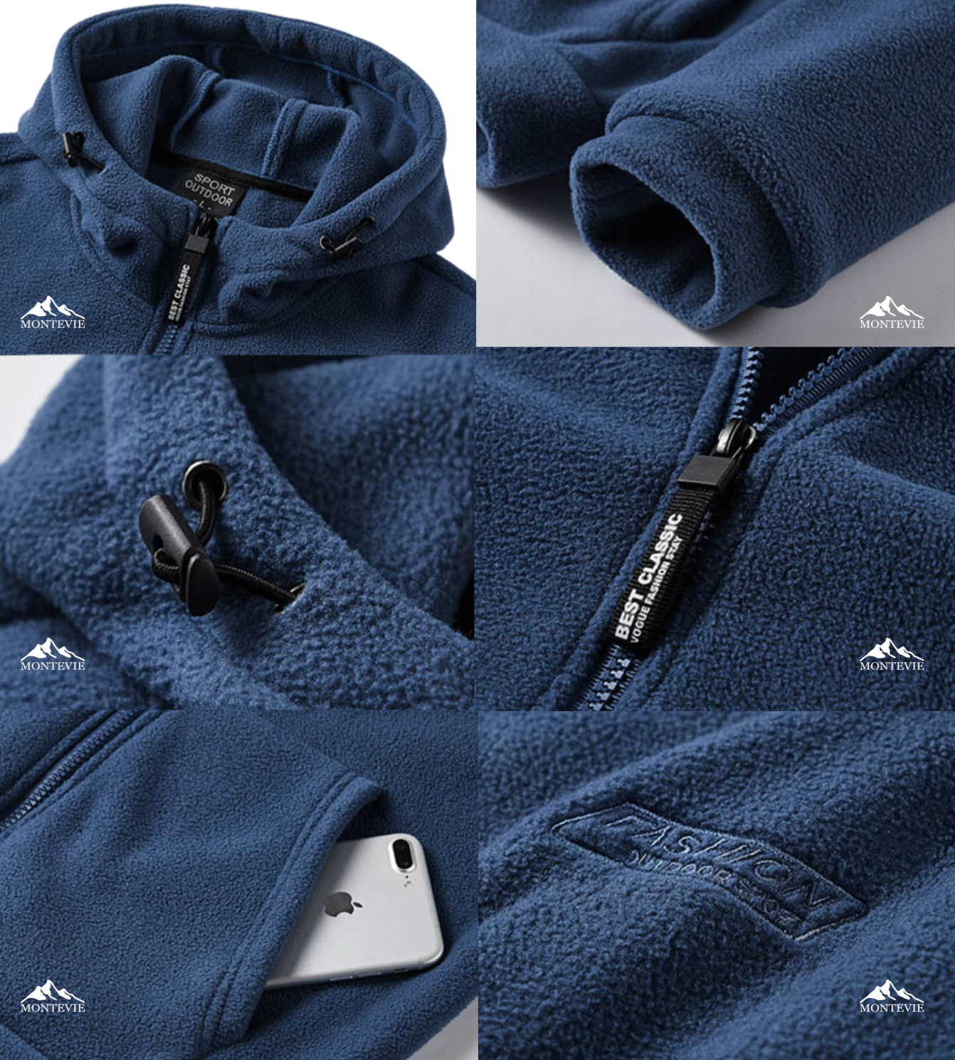 Jaqueta Fleece Lã Confort com Zíper Montevie