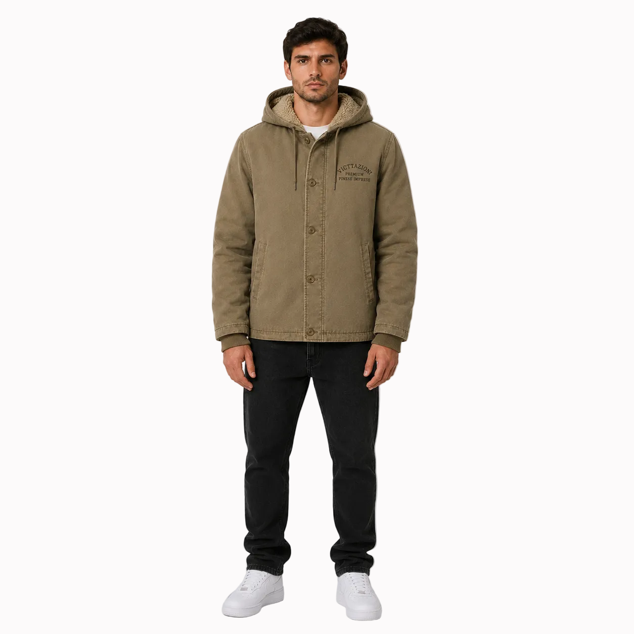 Jaqueta Bomber Masculina de Lã Montevie