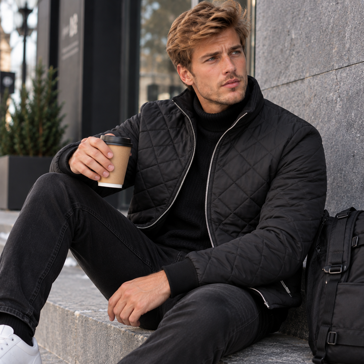 Jaqueta Bomber Masculina Forro de Lã Montevie