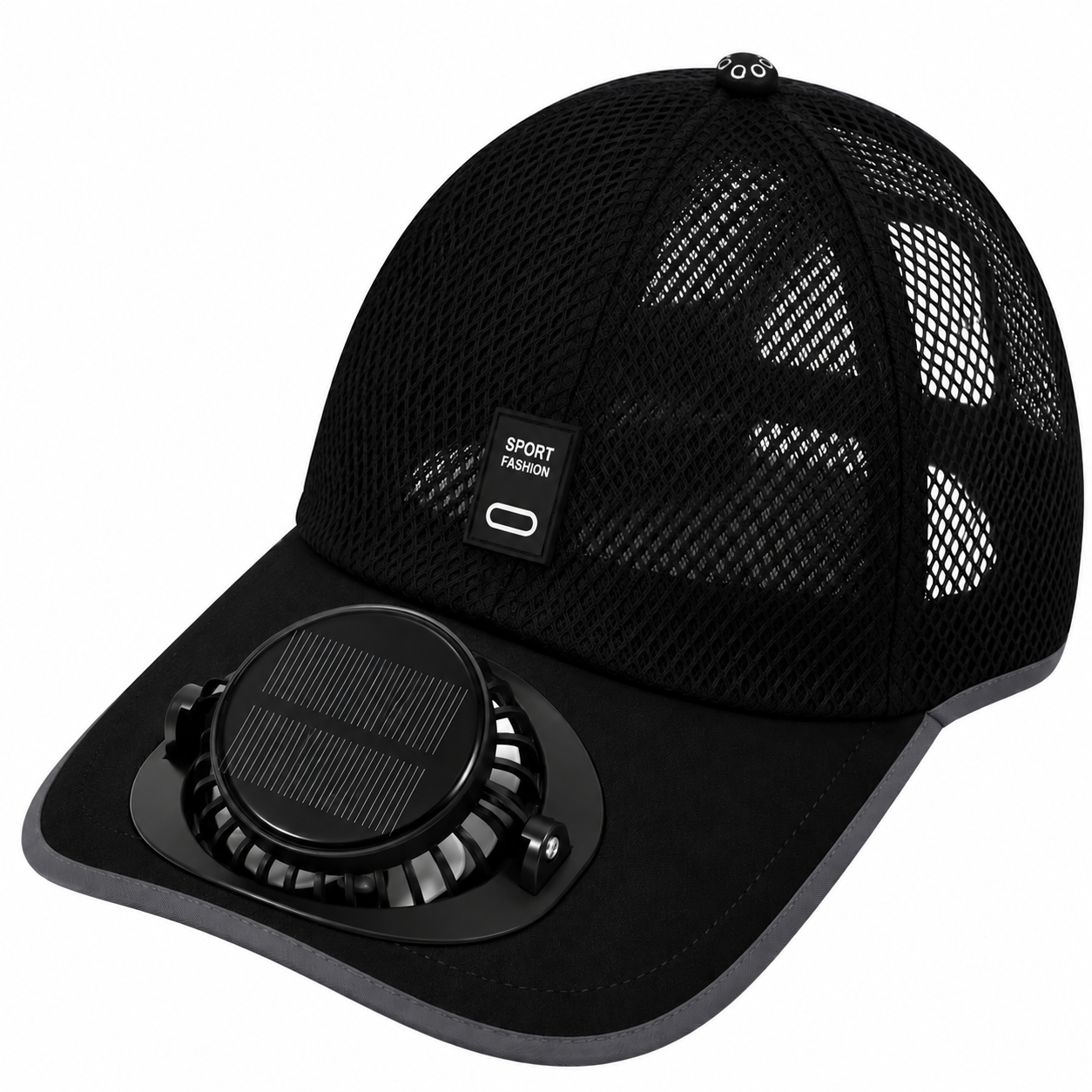 Boné Respirável Com Ventilador Solar Masculino Montevie