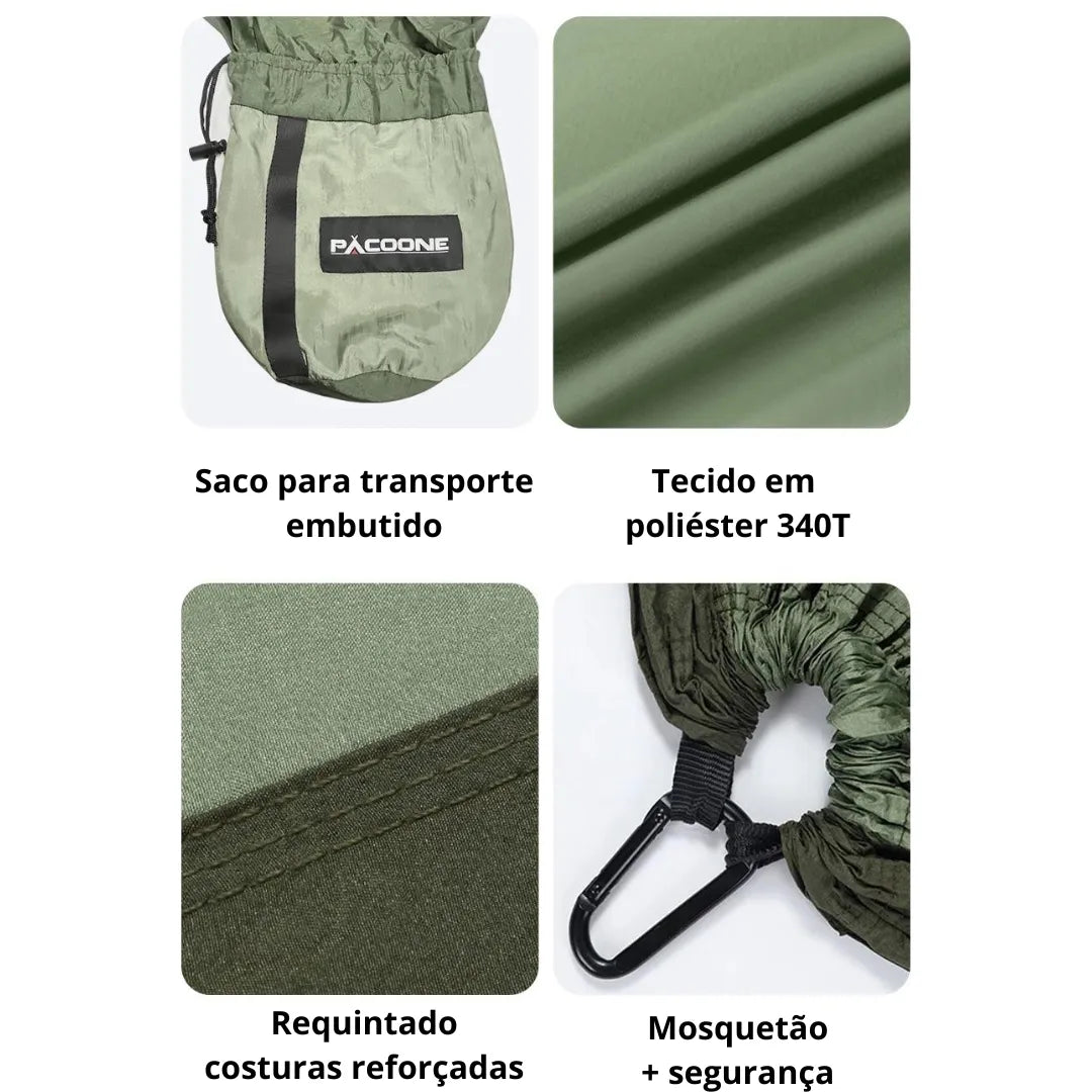 Rede de Camping Portátil com Cinta e Mosquetão Montevie