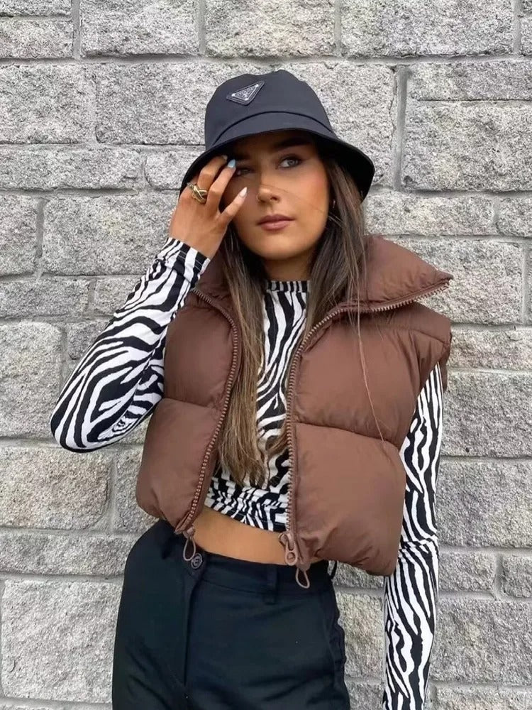 Colete Curto Puffer Feminino Montevie