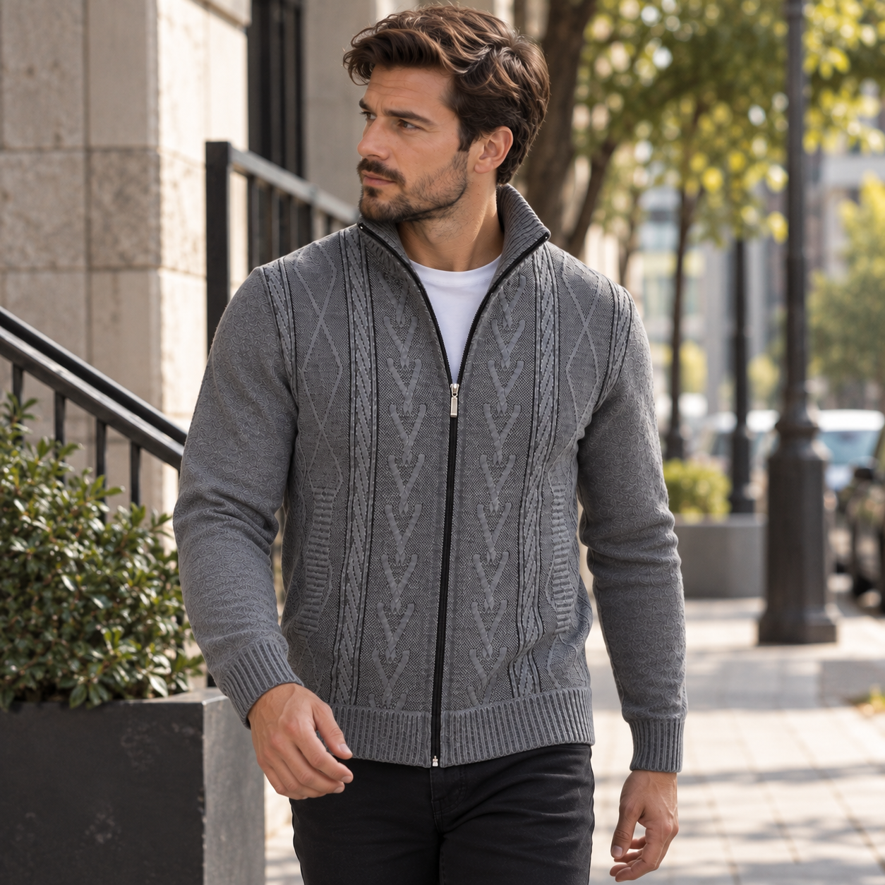 Casaco de Malha Cashmere Masculino Montevie