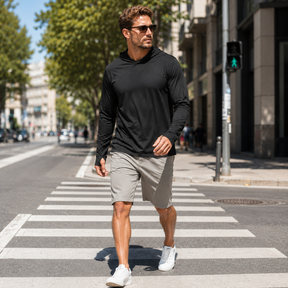 Blusa Masculina Térmica Anti-UV com Capuz Montevie