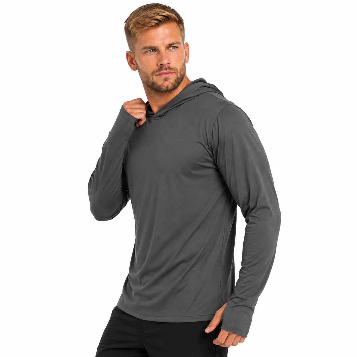 Blusa Masculina Térmica Anti-UV com Capuz Montevie