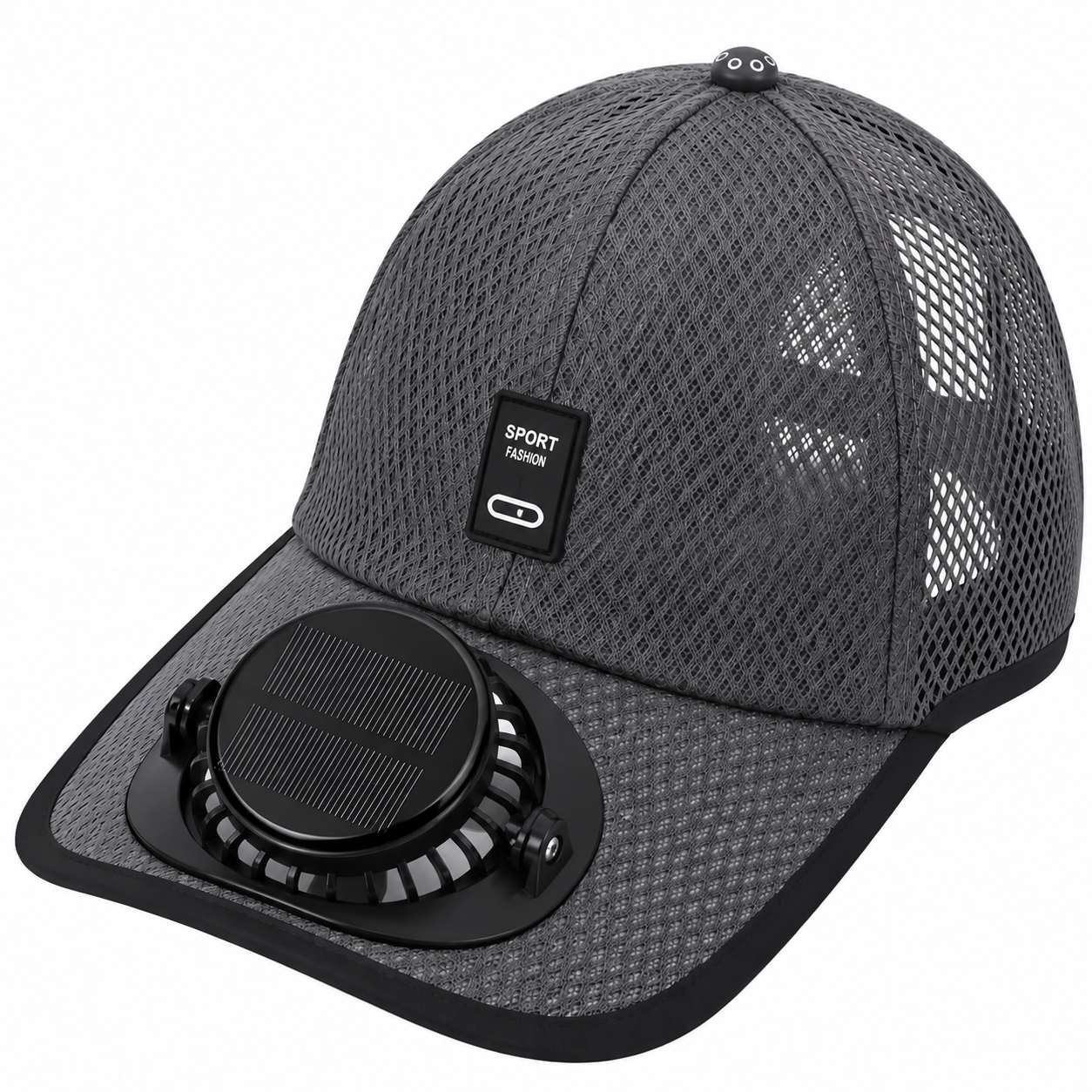 Boné Respirável Com Ventilador Solar Masculino Montevie