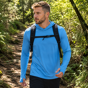 Blusa Masculina Térmica Anti-UV com Capuz Montevie