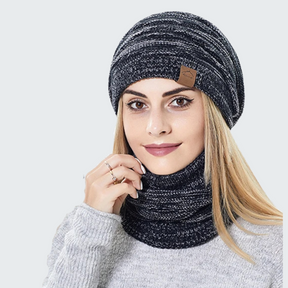 Gorro e Protetor de Pescoço Lã Feminino Montevie