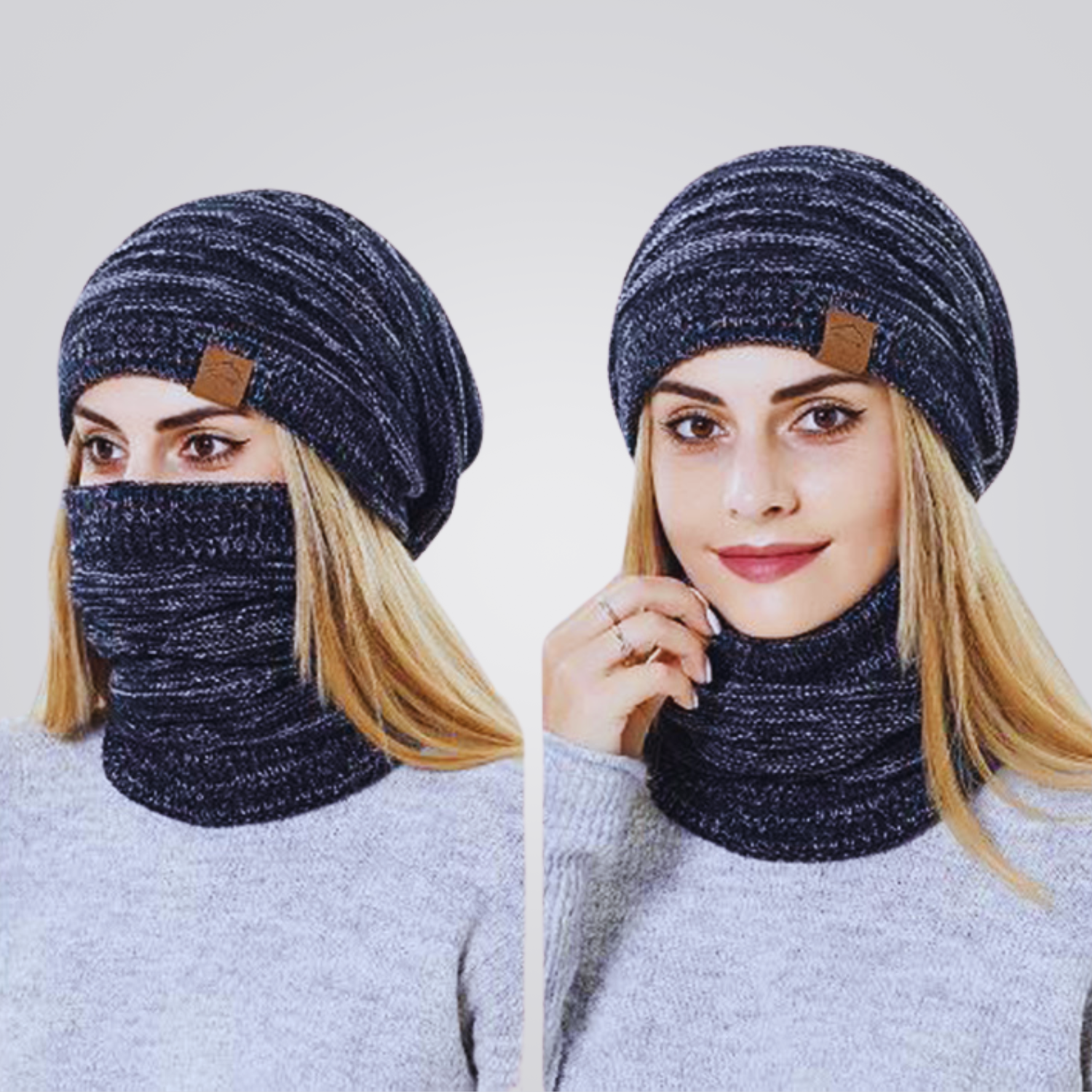 Gorro e Protetor de Pescoço Lã Feminino Montevie