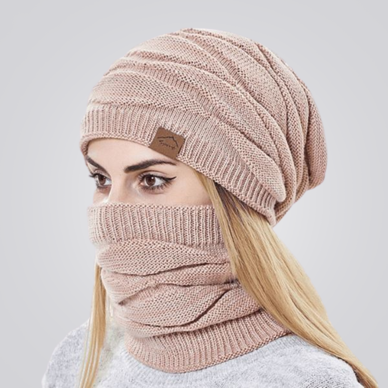 Gorro e Protetor de Pescoço Lã Feminino Montevie