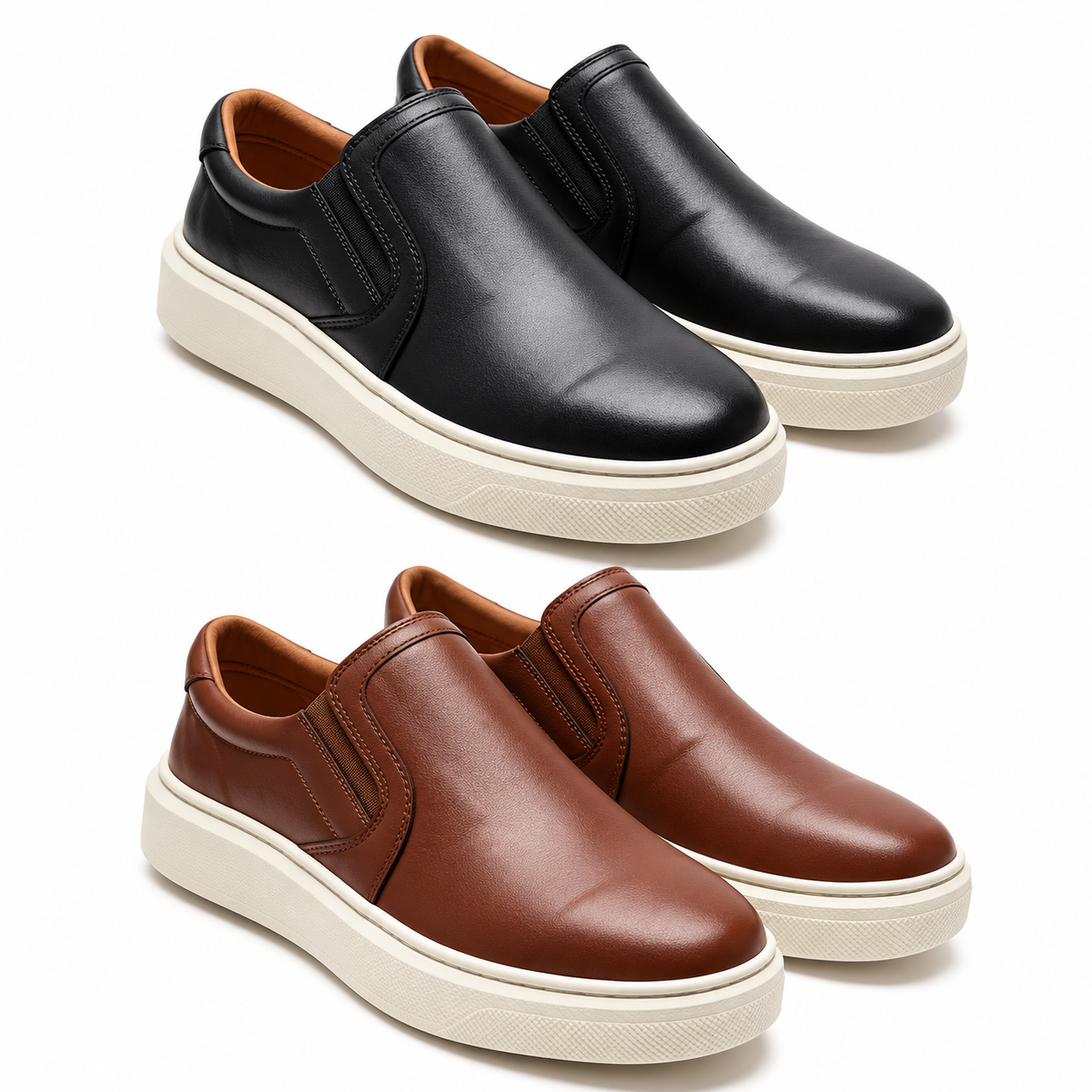 Kit 2 Pares De Sapatênis Masculino Slip On Confortável Montevie