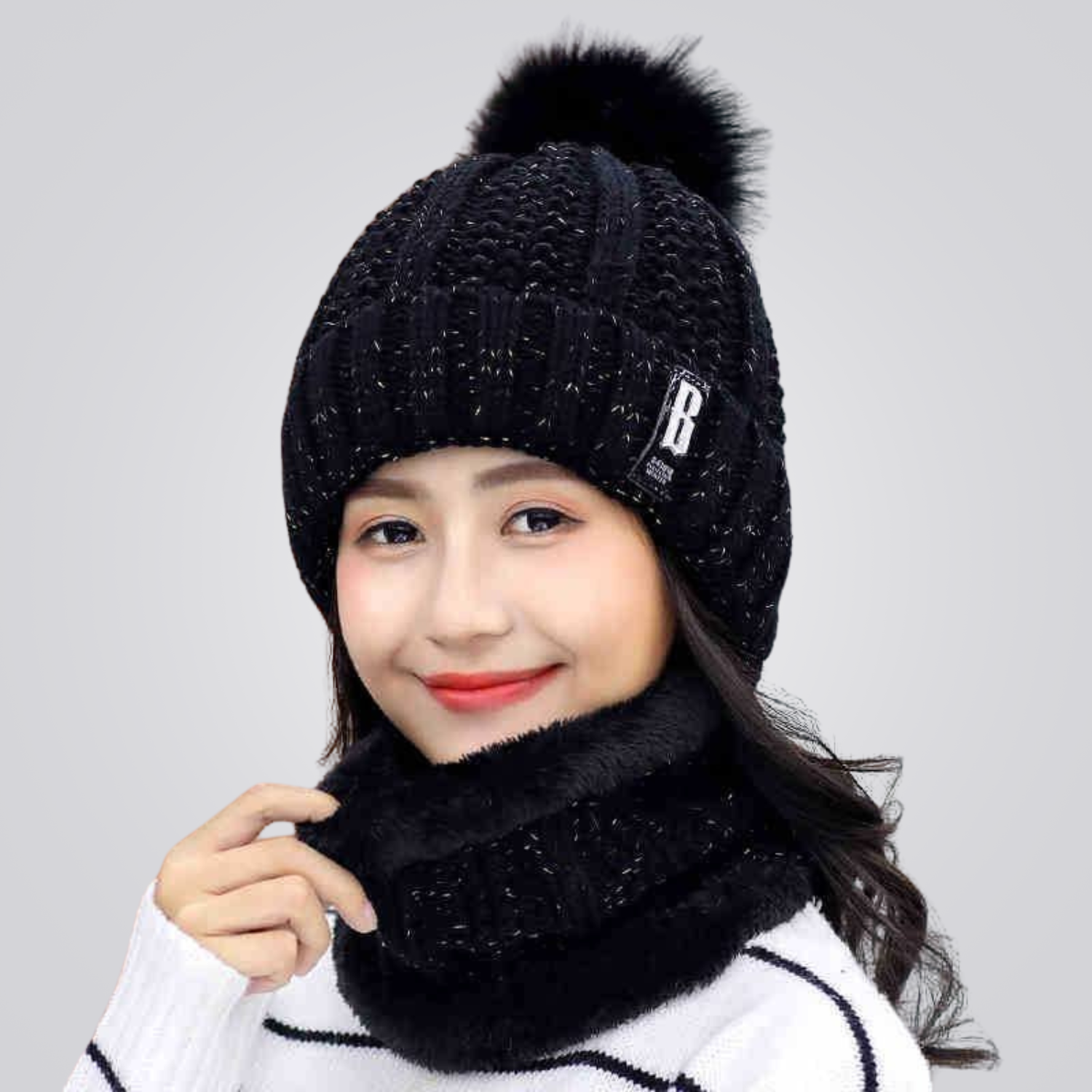 Gorro e Protetor de Pescoço Feminino Confort Montevie