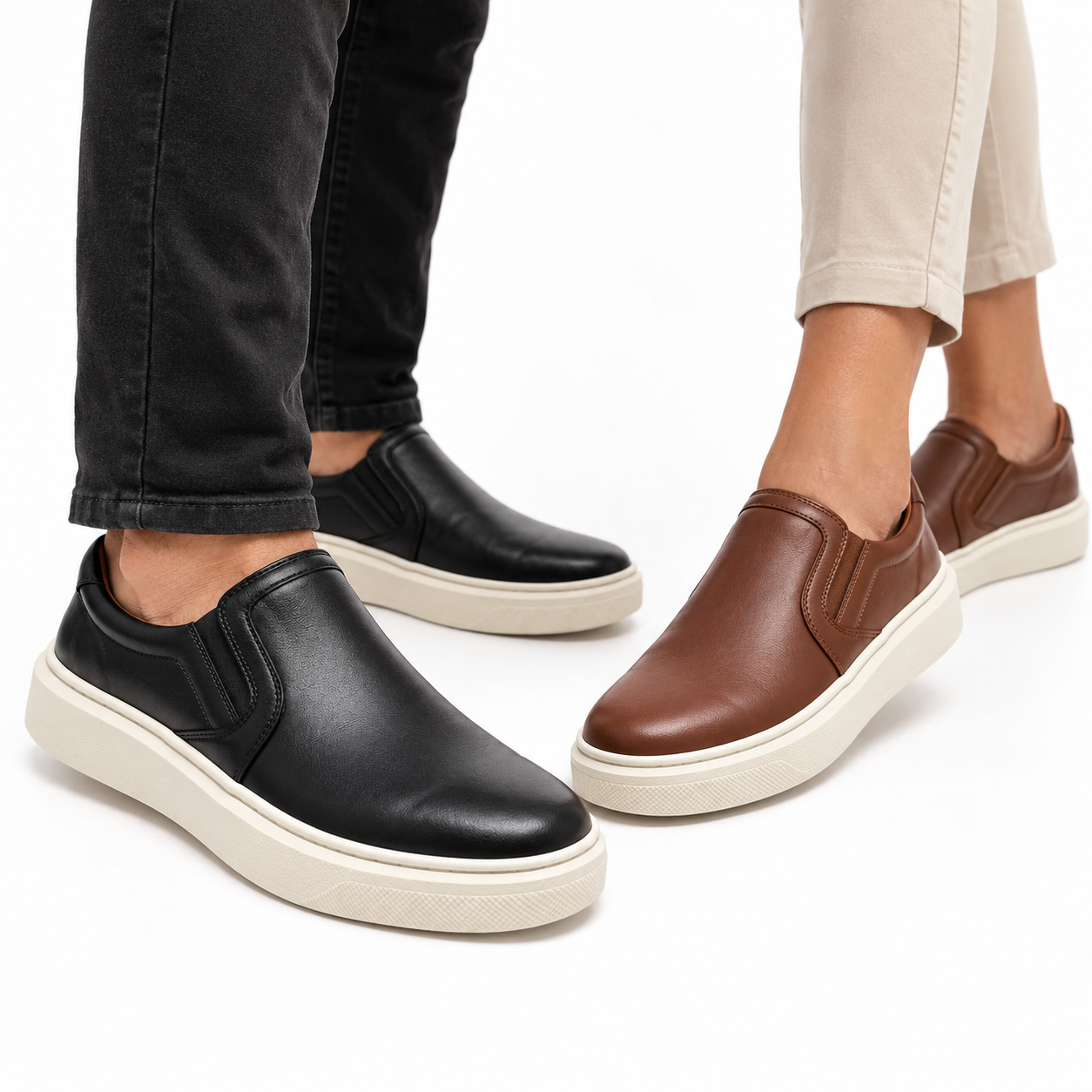 Kit 2 Pares De Sapatênis Masculino Slip On Confortável Montevie