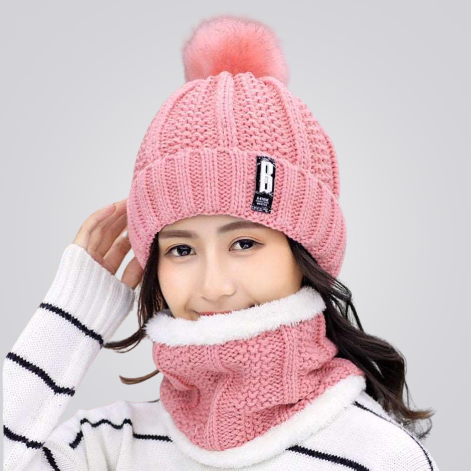 Gorro e Protetor de Pescoço Feminino Confort Montevie