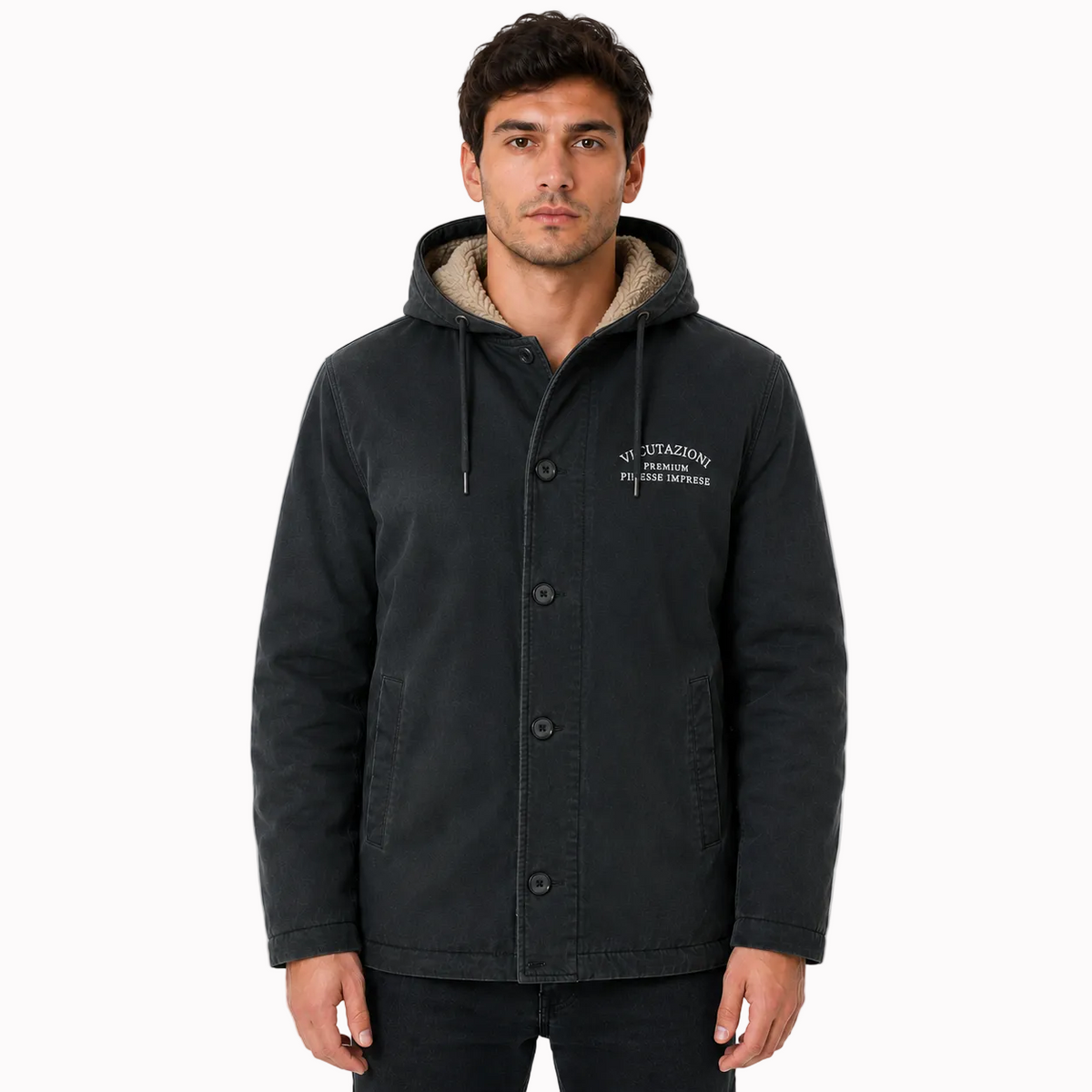 Jaqueta Bomber Masculina de Lã Montevie