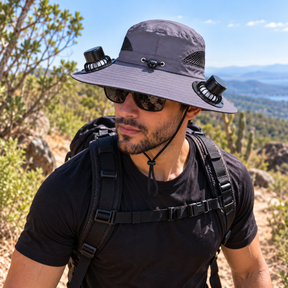 Chapéu Com 2 Ventiladores Masculino Montevie