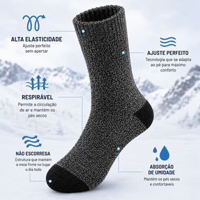 5 Pares de Meias De Lã Masculino Montevie