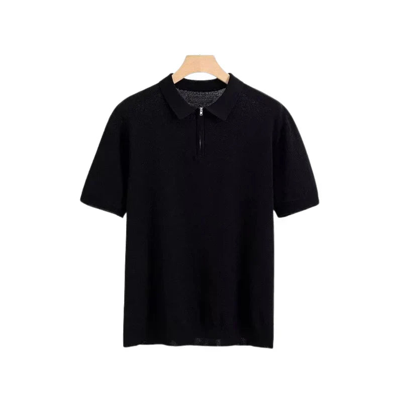 Polo Casual Masculina com Zíper