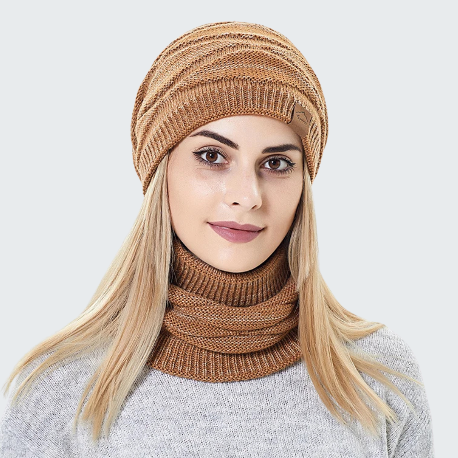 Gorro e Protetor de Pescoço Lã Feminino Montevie