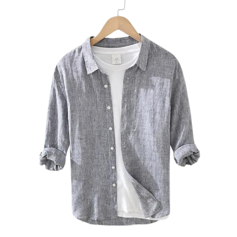 Camisa Linho Masculina Old Money Tre