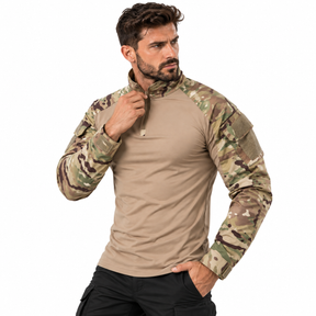 Camiseta Tática Camuflada Manga Longa Montevie